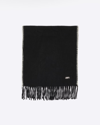 Black stitch detail scarf