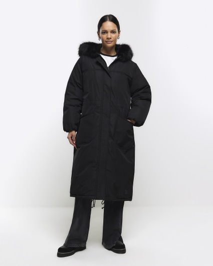 womens short winter coat with warm hood, fit and flare coat 1863