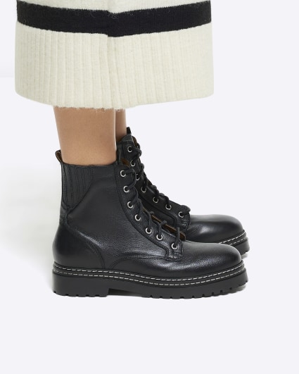 River island store black boots womens