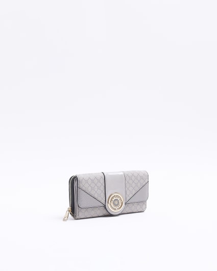 Grey RI monogram fold out purse