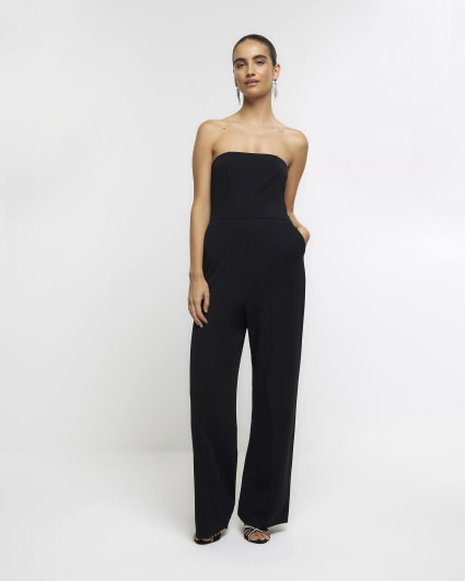 Black bandeau jumpsuit