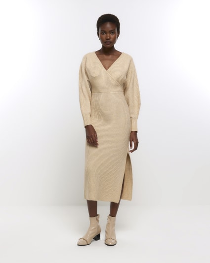 Beige on sale winter dress