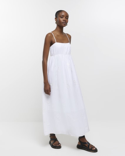 White cami maxi dress