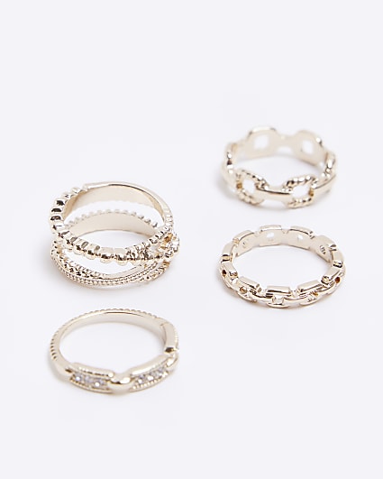 Gold Chain Ring Pk