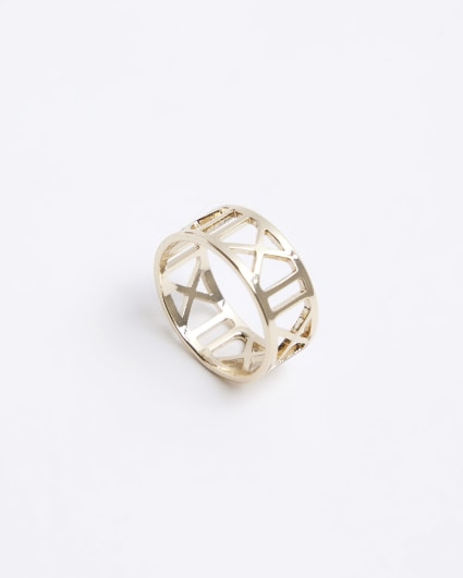 Gold Roman Numeral Ring