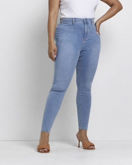 Light blue hotsell jeggings plus size