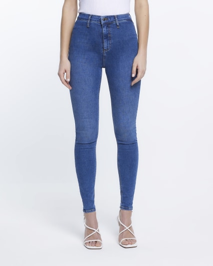 Blue high waisted jeggings