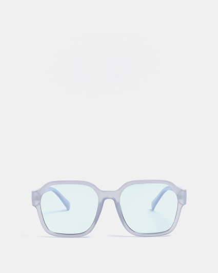 Blue oversized sunglasses