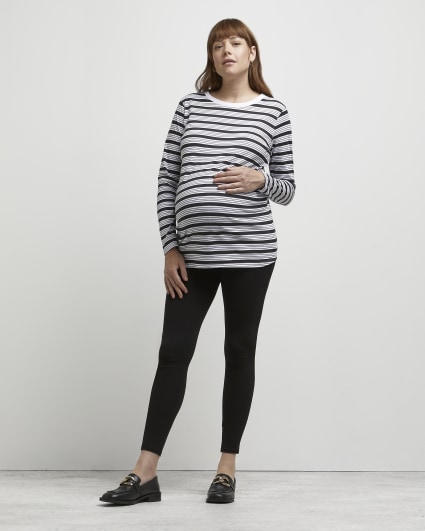 GenesinlifeShops GB - River Island Maternity Overbump højtaljede skinny  jeans i mørkeblå - Leggings with logo Diesel