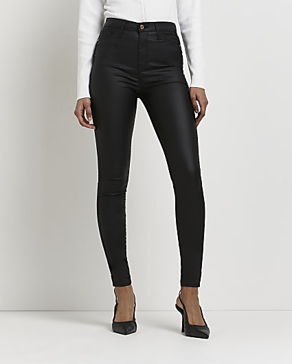 Black high waisted hot sale jeans river island