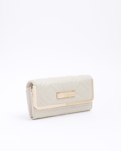 Cream quilted purse