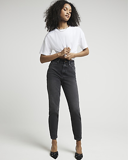 Black Sculpt Mom Jeans