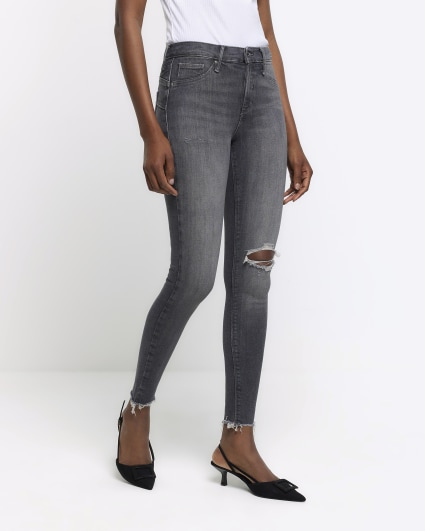 Buy Ripped Knee Denim Leggings