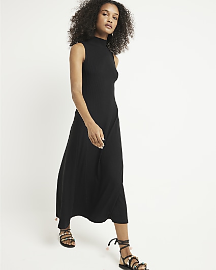 Midi black hotsell dress casual