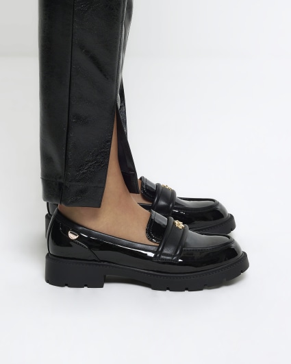 Black Chunky Loafers