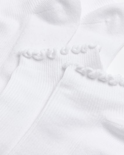 White frill socks multipack