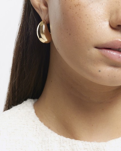 Gold Domed Stud Earrings