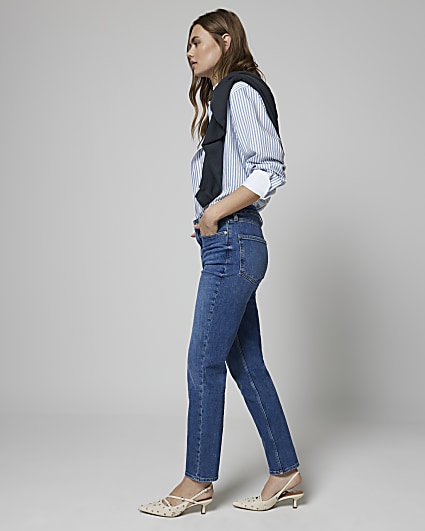 Women's Trousers Small Feet Slim-fit Ripped Mid-rise Jeans Studio