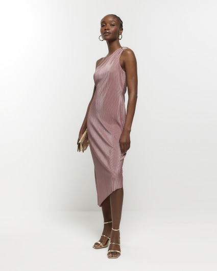 Dusky pink midi clearance dress