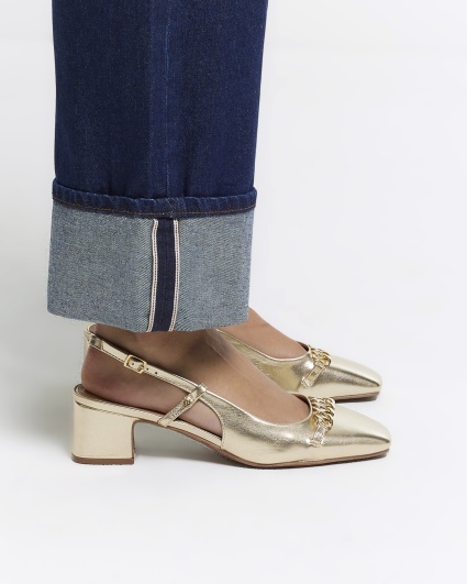 Rose gold cheap shoes river island