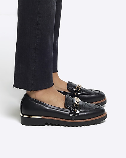 River island hot sale black loafers