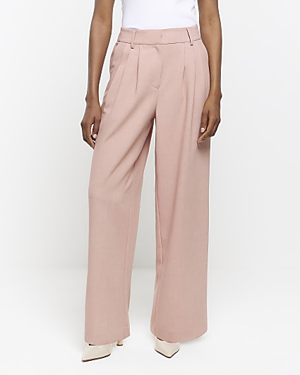 Womens Dressy Wide Leg Pants Elastic High Waist Flowy Baggy Bottom Trousers  Ladies Elegant Long Lounge Palazzo Pants, Pink, Small : :  Clothing, Shoes & Accessories