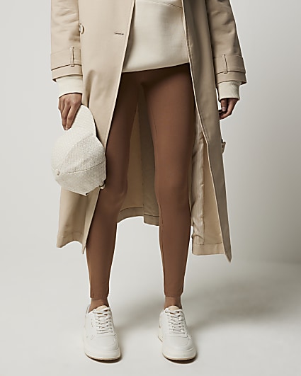 Buy River Island Cream Faux Leather Leggings from Next Luxembourg
