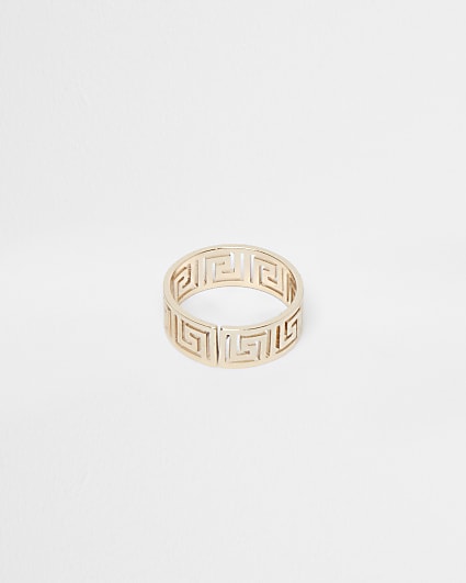 Gold Aztec Cut out Ring