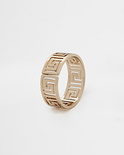 Gold Aztec Cut out Ring