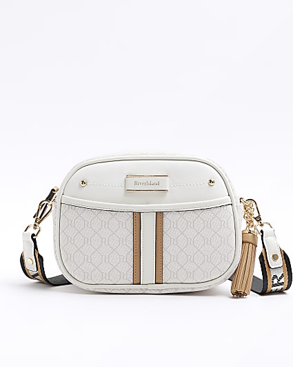 White cross body online bag