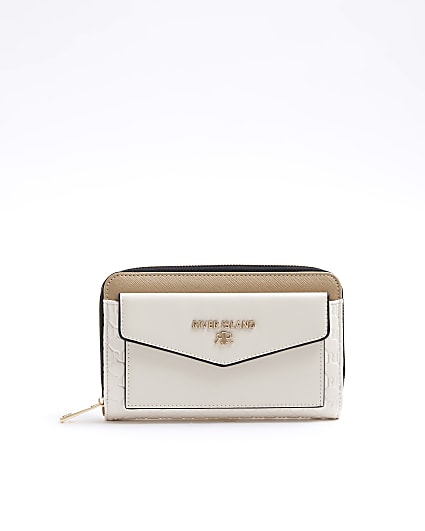 Cream embossed envelope purse