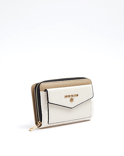 Cream embossed envelope purse