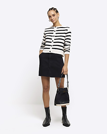 Leather pleated skirt outlet river island