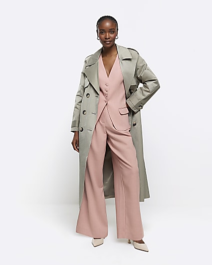 Light pink duster coat sale