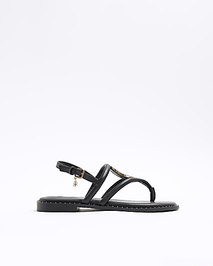 River island black sales studded gladiator sandals