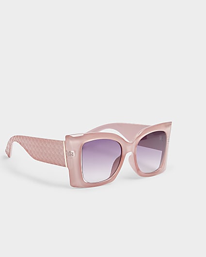 Pink square cateye sunglasses