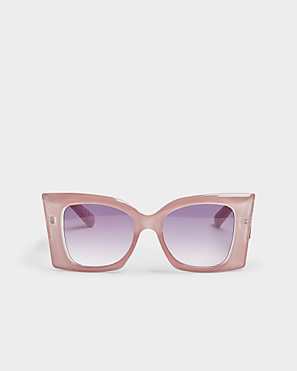 Pink square cateye sunglasses