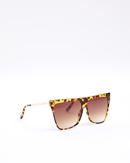 Brown tortoise visor sunglasses