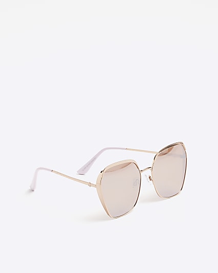 Rose gold oversized sunglasses