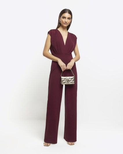 Stone Bardot Flared Leg Scuba Jumpsuit  Classy jumpsuit outfits, Fancy  jumpsuit, Classy jumpsuit