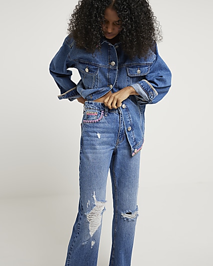 Womens cropped hot sale denim jeans