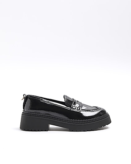 Black Patent chunky Loafers