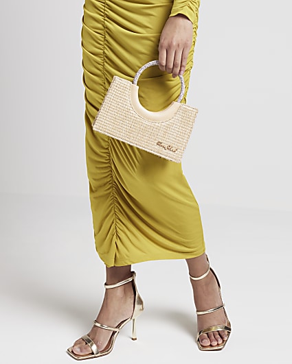 Yellow clutch bag deals river island