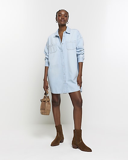 Denim oversized shirt outlet dress