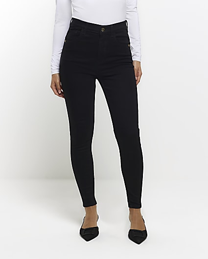 Petite black bum sculpt skinny jeans