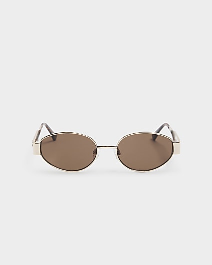 Gold oval sunglasses