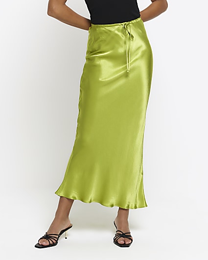 Mid length shop satin skirts telluride