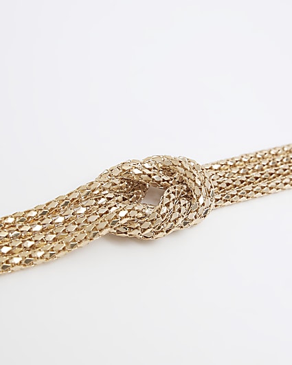 Gold knot belly chain