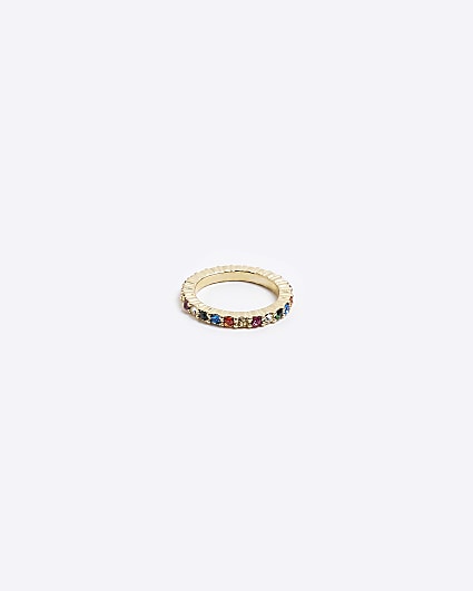 Metal rainbow ring