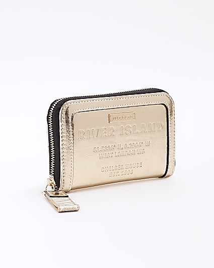 Gold RI embossed purse